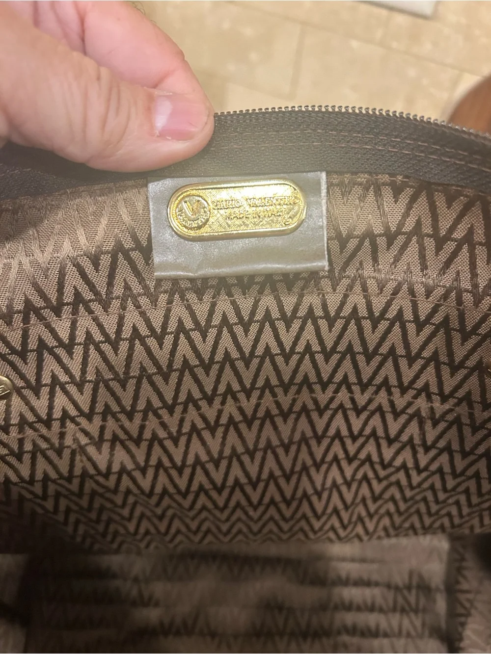 Mario Valentino Travel Duffel bag Brown Unisex Authentic Vintage with coa